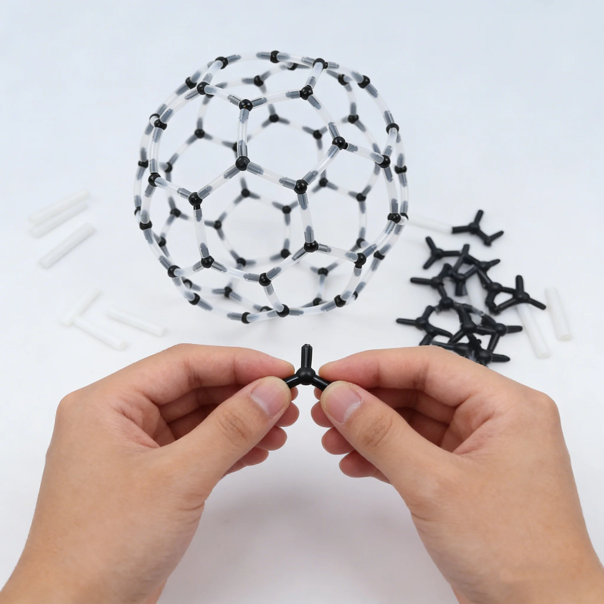 

DIY Tensegrity C60 3D Assemble Stick Structure Fullerence Kit STEM Geometric Science Toy Teach Tool Education Gift for Child Boy