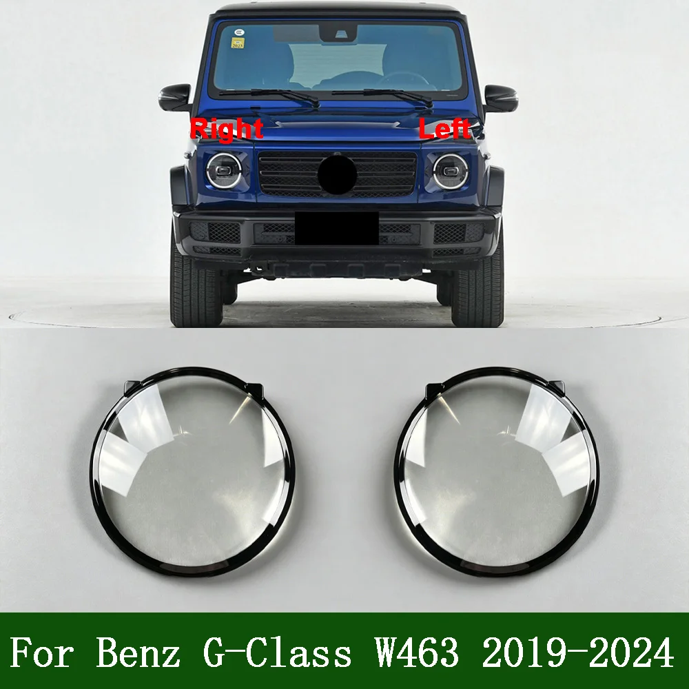

Front Headlight Cover Shade For Mercedes-Benz 2019-2024 G-Class W463 Lampshade Lens Headlamp Shell Glass Auto Replacement Parts