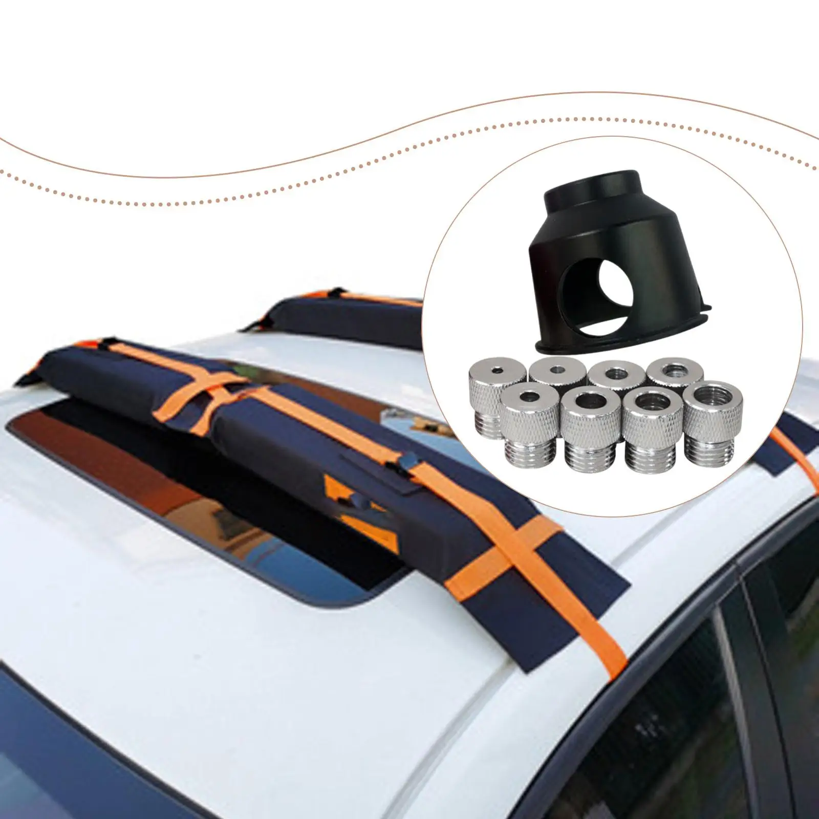 رف سقف ناعم عالمي للسيارات، رف أمتعة السيارة المحمول، وسادة سقف السيارة، الأمتعة العلوية #4