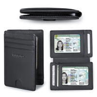 VANNANBA RFID Credit Card Holder Wallet  Minimalist Pocket Cards Purse for Men Slim Black
