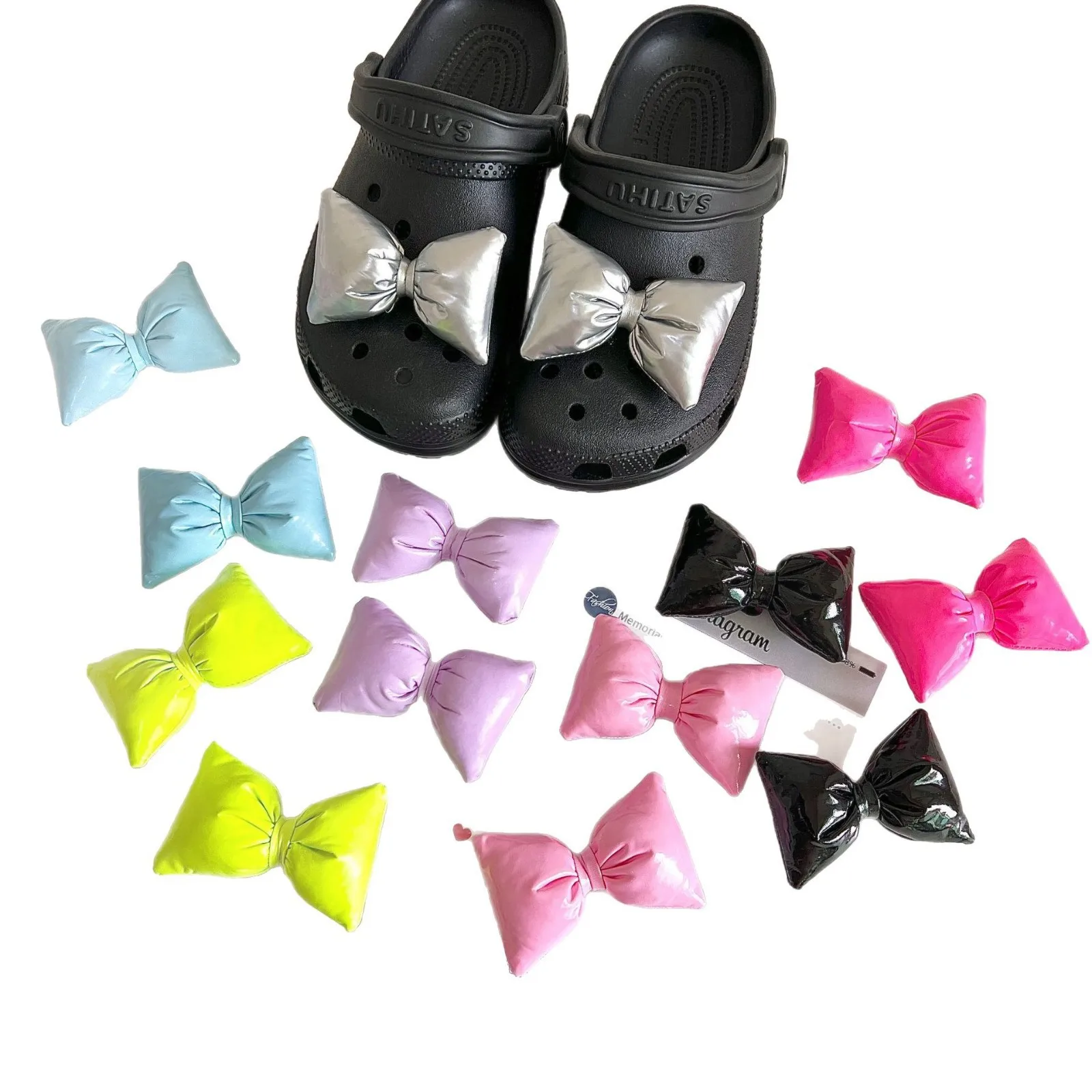 جديد القطن شغل القوس الملحقات ثقب إكسسوارات الأحذية أبازيم الأحذية زهور الأحذية الديكور العلوي #5