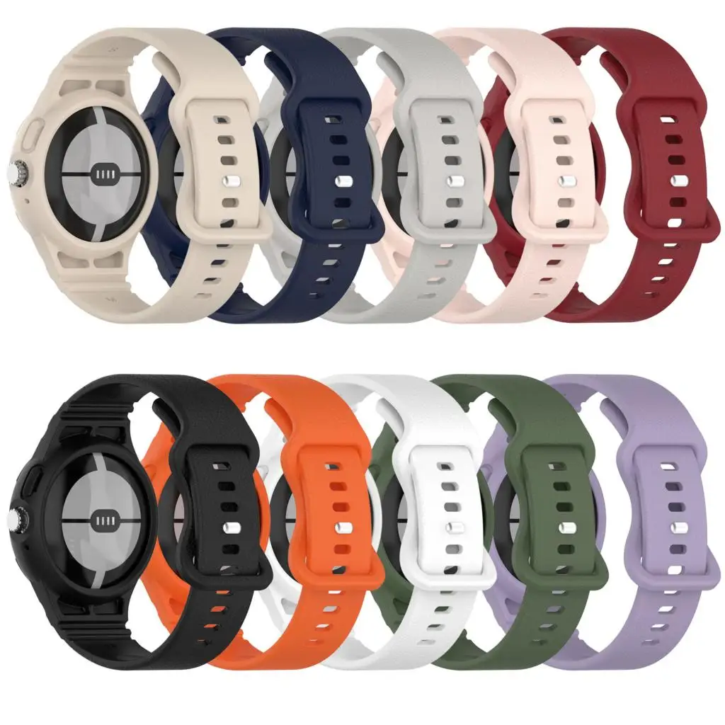 Case+Silicone For Pixel Watch 2 Band Accessories Sport Smartwatch Integrated wrist Bracelet Correa Belt Google Pixel Watch strap image 6