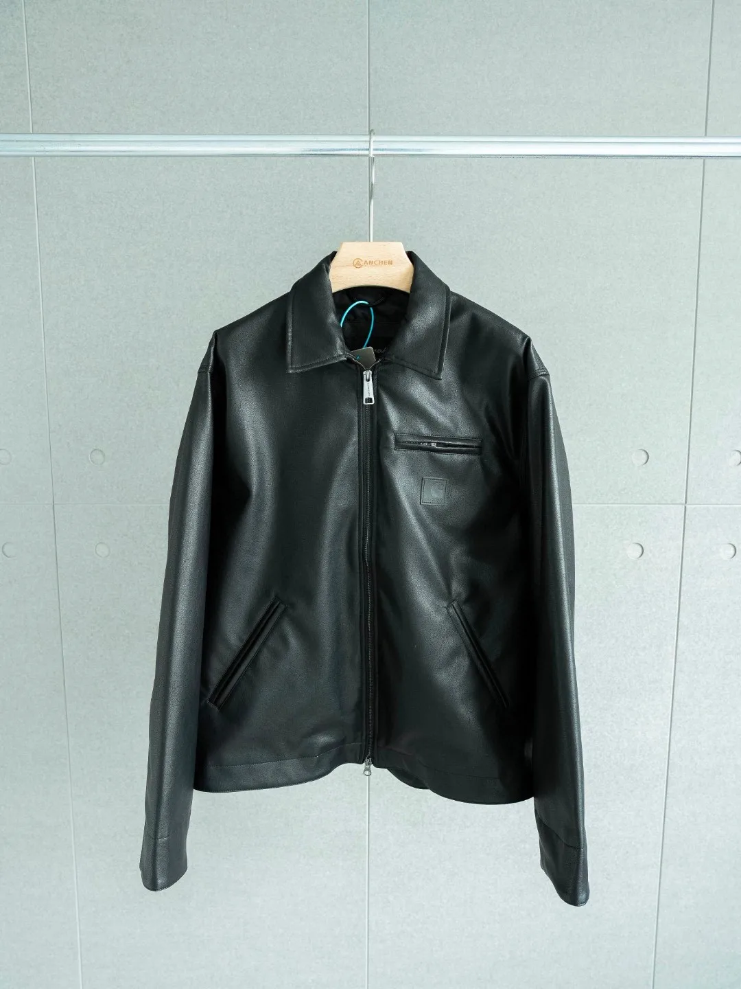 

Универсальная кожаная куртка Detroit Jaet 25SS с молнией, длинными рукавами, в городском стиле, весенняя верхняя одежда