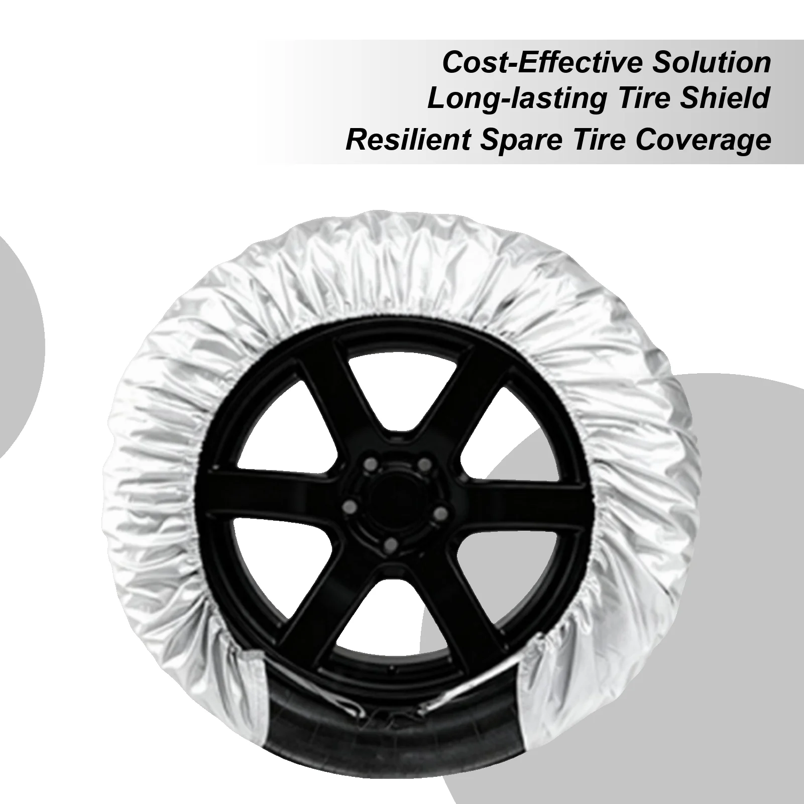 27-31 Inches Car Spare Tire Cover Outdoor Sunscreen Waterproof Spare Tire Cover Windproof Hook Car Spare Tire Protective Cover