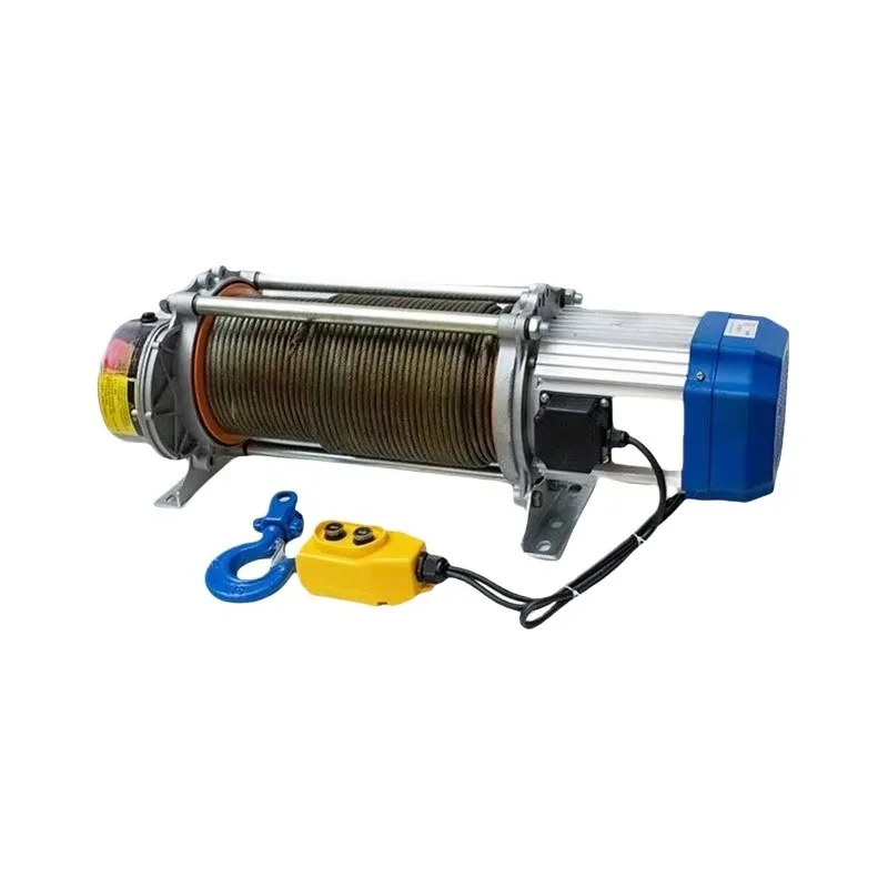 Sturdy Steel Wire Rope Crane Winch Hoist Durable Anti Break Cable Assembly Compact Install Layout Stable Anti Slip Crank Design