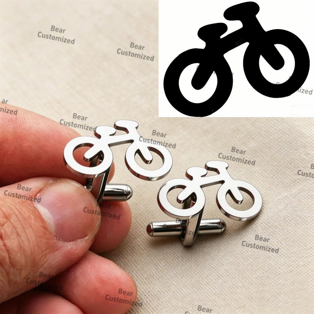 Men Custom Logo Tie Clip Cufflinks Brooch Set Personalized Initials Lapel Pin Groomsmen Wedding Party Business Suit Accessories view 6
