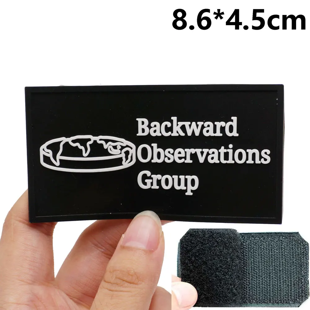 backword observations group Tactical PVC Patches with Hook and Loop Backing for Backpacks Clothing military Accessories