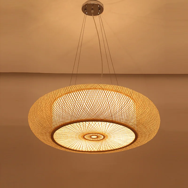 

Bamboo Pendant Lights for Living Room Chinese Style Hanging Light Cover Bedroom Pendant Lamps Kitchen Home Decor