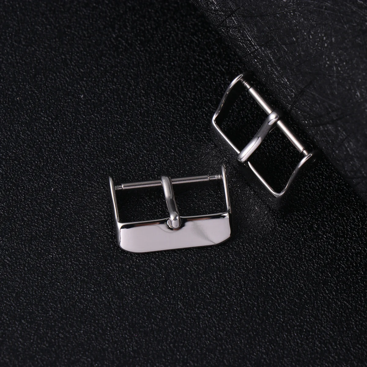 

5pcs Stainless Steel Watch Strap Clasp 16Mm Silver For Silicone Electronic Bands Watchband Buckle Accessories