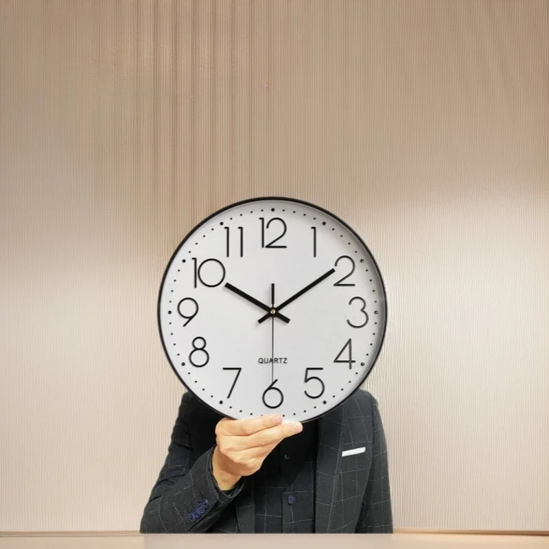 30cm Mute Quartz Wall Clock Simple Digital Wall Clock Home Decorations Wall Clock for Living Room Bedroom Kitchen Classroom