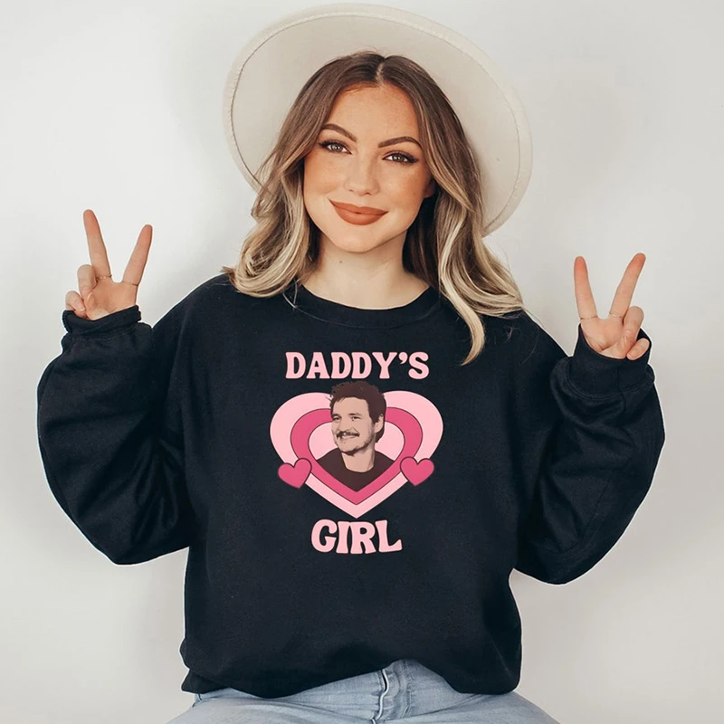 

Daddy's Girl Women Crewneck Sweatshirt O Neck Pedro Pascal Jumpers Kawaii Clothes Harajuku Top Clothes Dropshipping