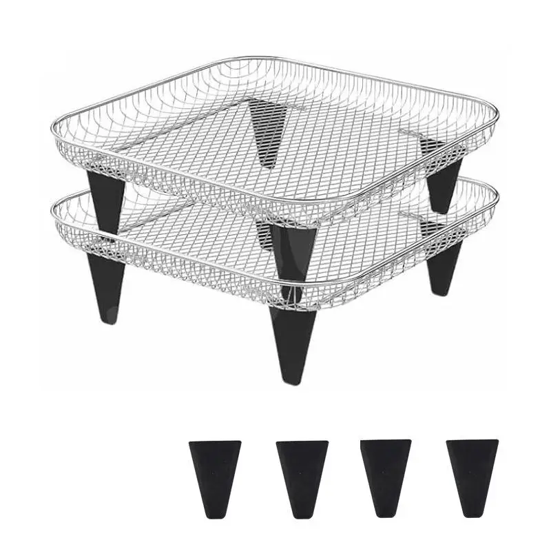 4/6/8Pcs Dewatering Rack Buffer Pad Air Fryer Silicone Feet Steam Protector For Dehydrator Racks Tabs Silica Gel Tray Bumpers