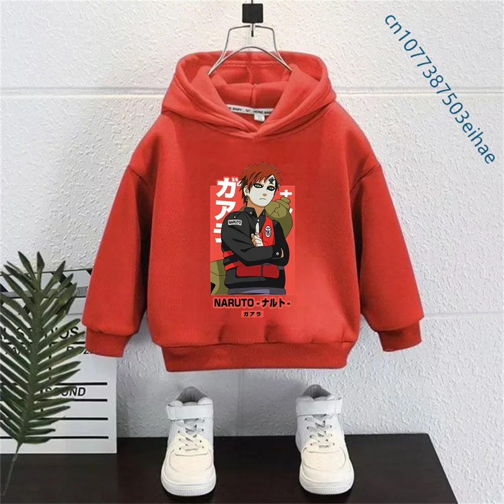 Cartoon Themed Naruto Kids Hooded Hoodie 2026 Harajuku Long Sleeve Pullover Street Fashion Top Spring Autumn Casual Comfortable