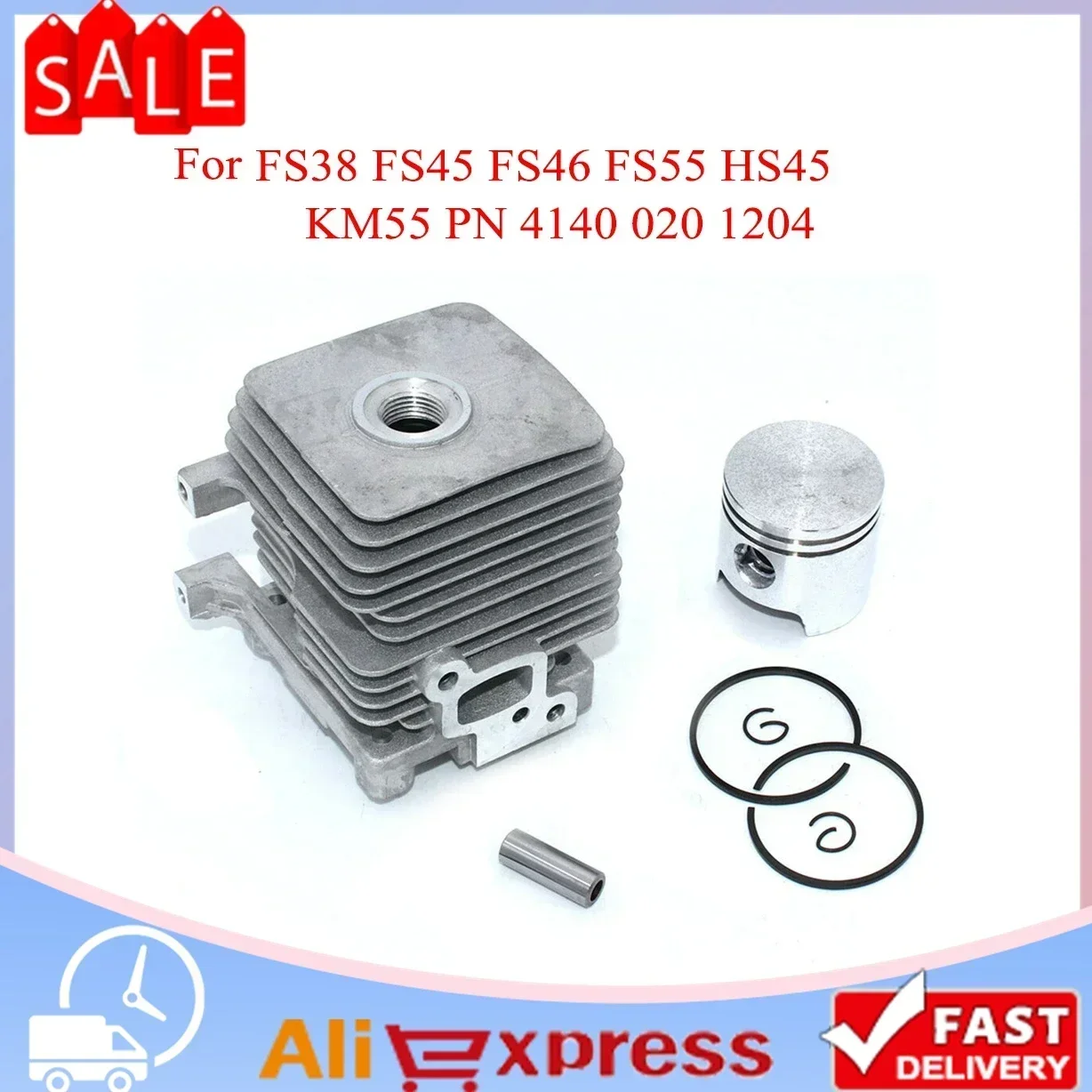 

Комплект поршня цилиндра для FS38 FS45 FS46 FS55 HS45 KM55 PN 4140 020 1204 для шнека вентилятора рюкзака, кустореза, триммера для живой