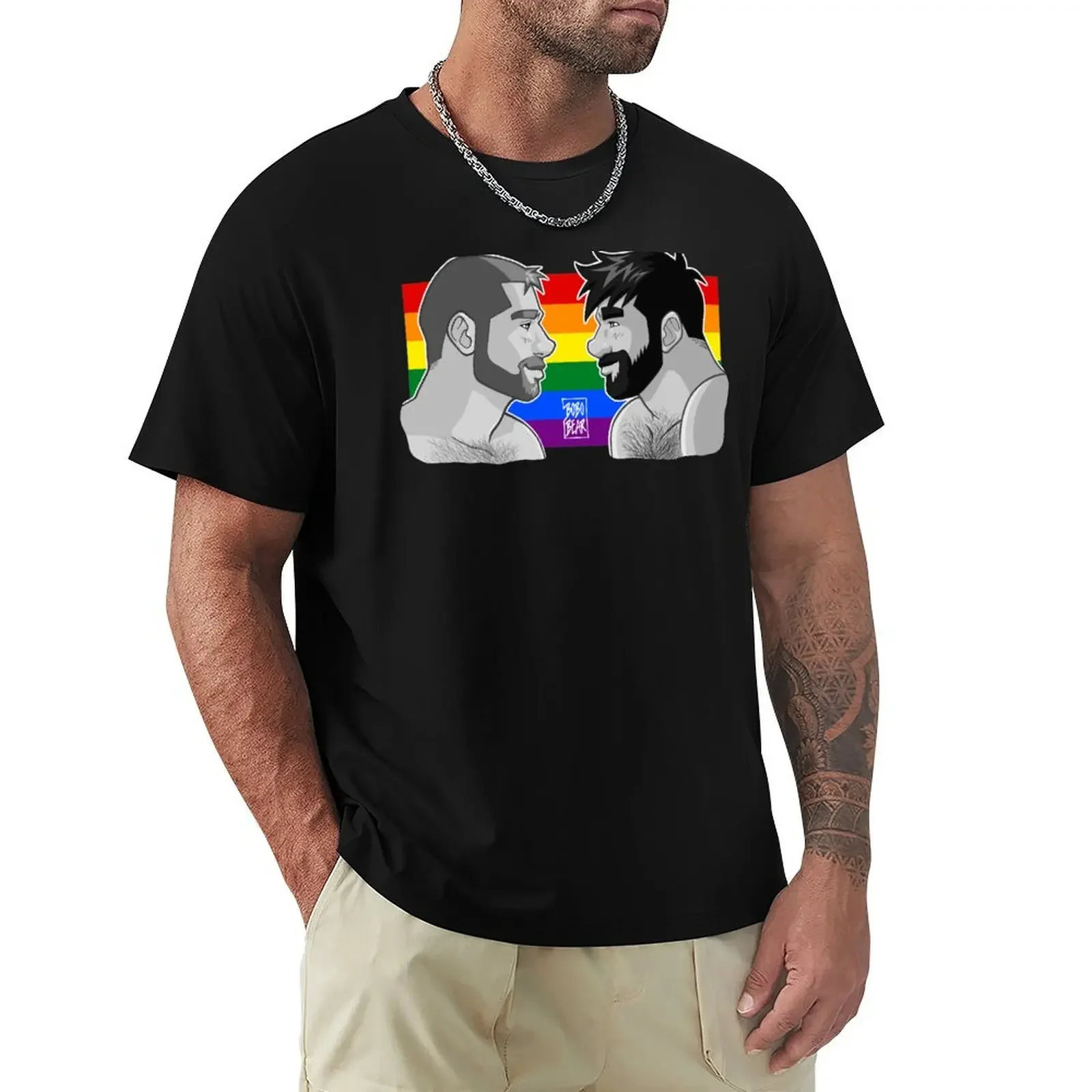 ADAM + BEN - GAYPRIDE - BLACK/WHITE T-Shirt graphic t shirt vintage graphic shirts shirts graphic tee men