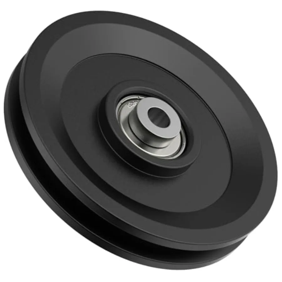 

4.5 Inch/ 114 MM Universal Nylon Bearing Pulley Wheel Replacement Compatible with Cable Machine Home Gym, Garage Door Pulley Sy
