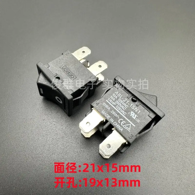 5pcs/ A8L-21-15N1 rocker power switch rocker button 4 feet 2 gear 10A boat button