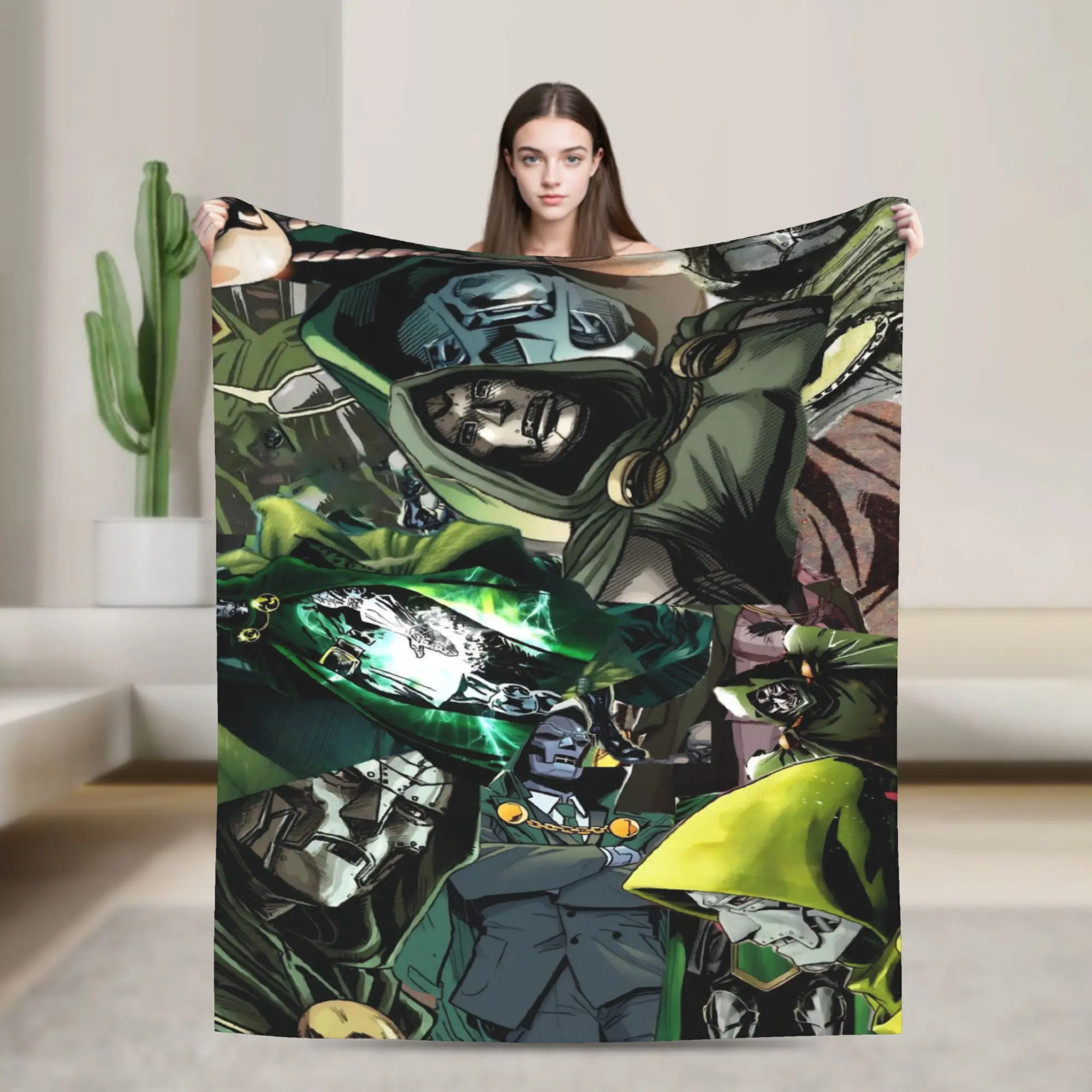 Dr Dooms Manga Blanket Fleece Summer Air Conditioning  Portable Warm Throw Blankets for Sofa Bedroom Quilt