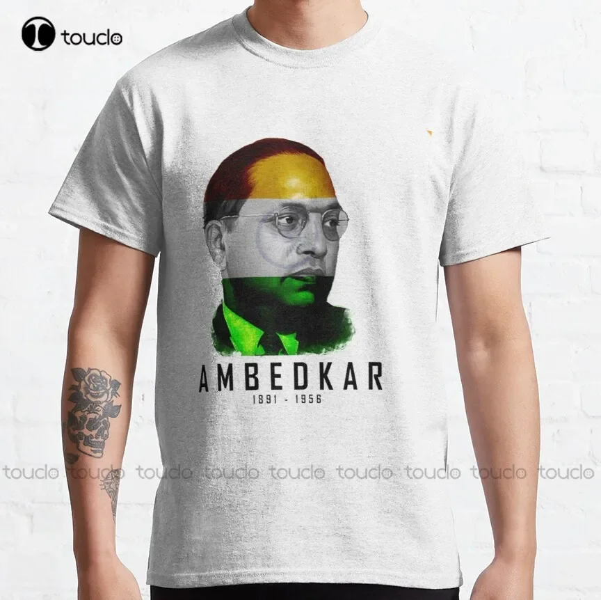 Copia De B. R. Ambedkar Black And White Classic T-Shirt Halloween Shirts Tee T Shirts Digital Printing Breathable Cotton Retro