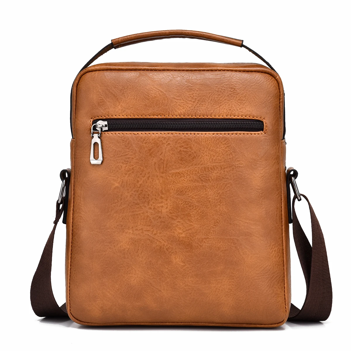 2024 New Luxury Brand Men Crossbody Bag Leather Shoulder Bag For Men Handbags Brown Business Large Capacity Messenger Side Bags