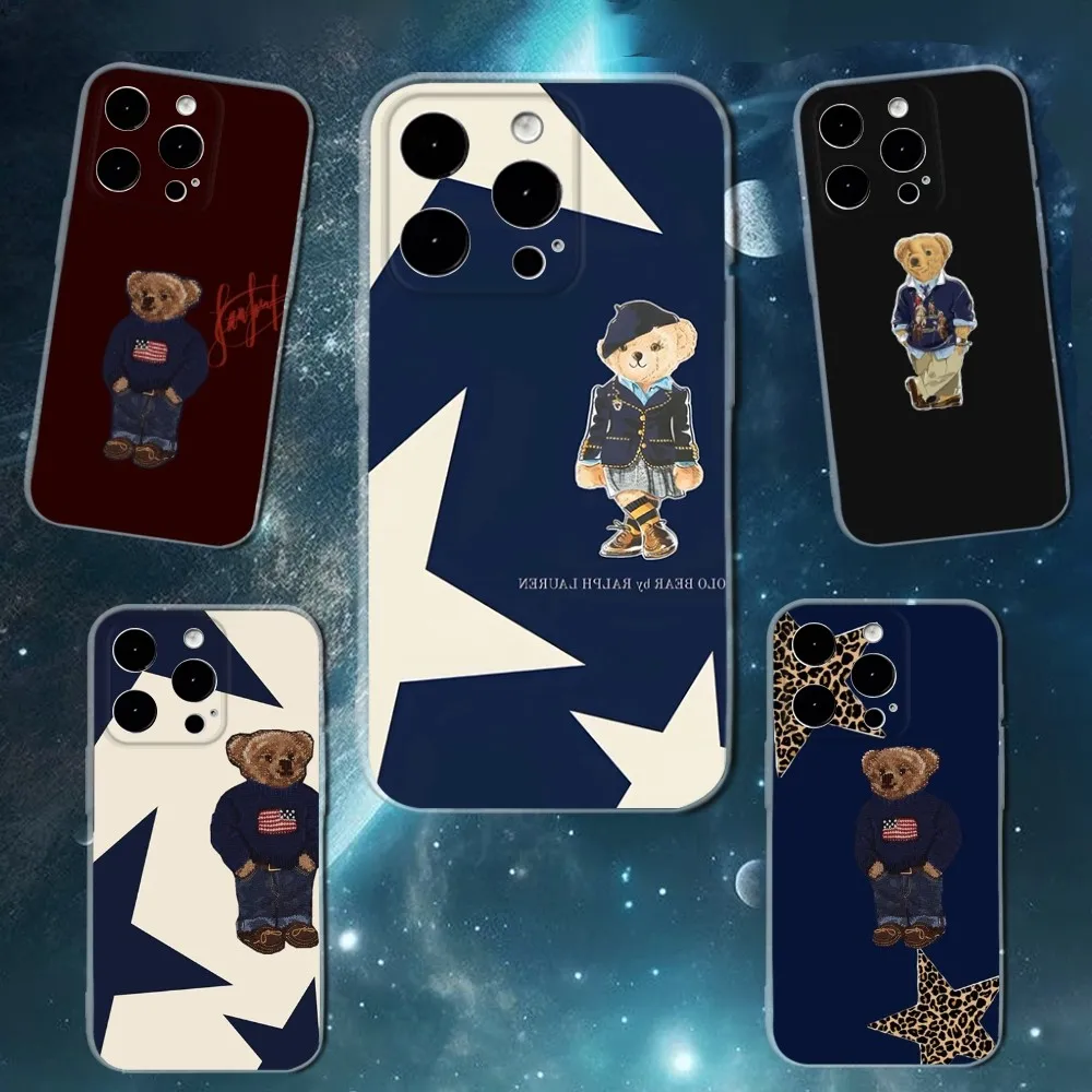 

Fashion Filous Bear Phone Case For iPhone 16,15,14,13,12,11 Plus,Pro,Max,XR,XS,X,7,8 SE,Mini Transparent Silicone Soft