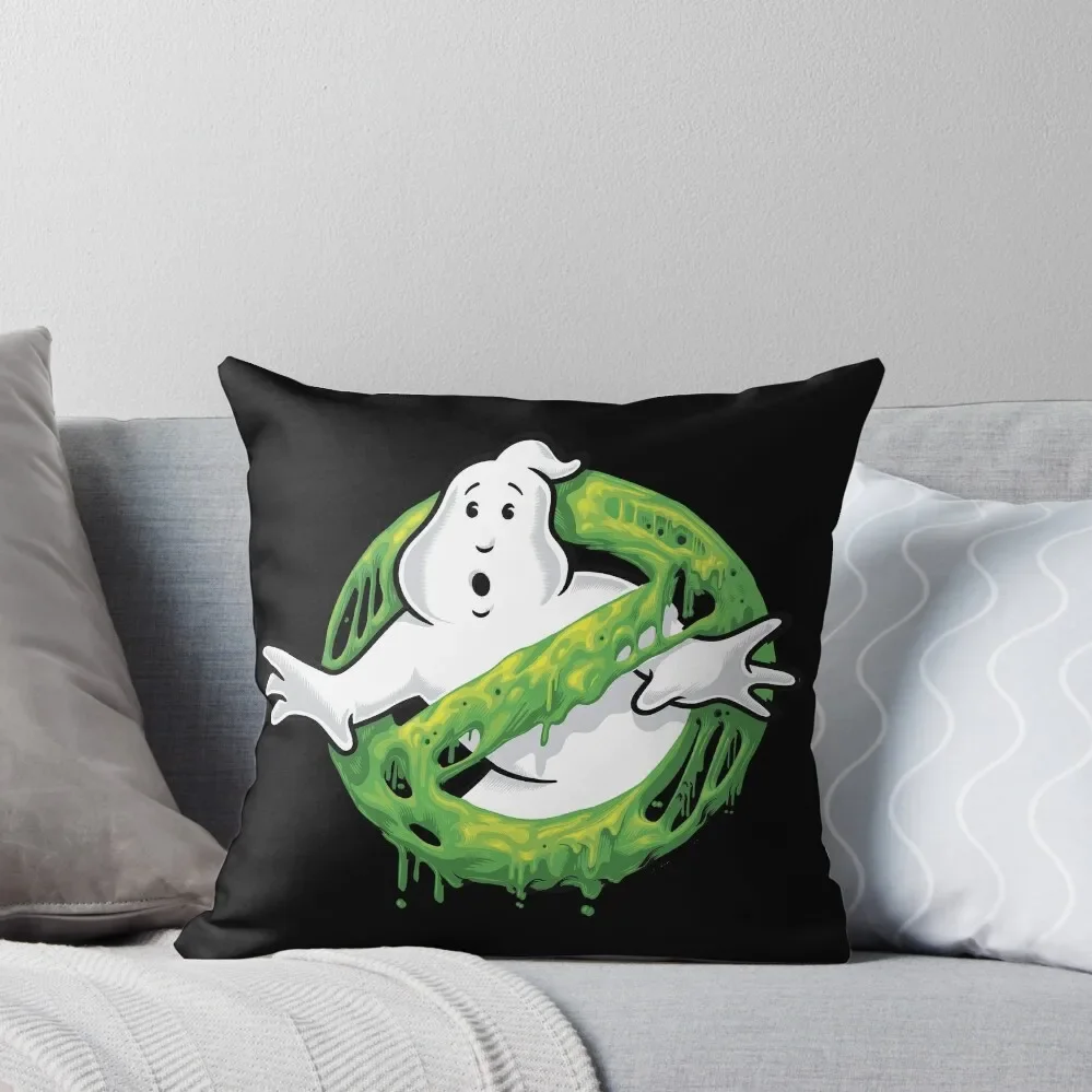 

Ghost Hunters Busters Classic Slime Ghost Logo Throw Pillow Christmas Covers bed pillows Elastic Cover For Sofa pillow