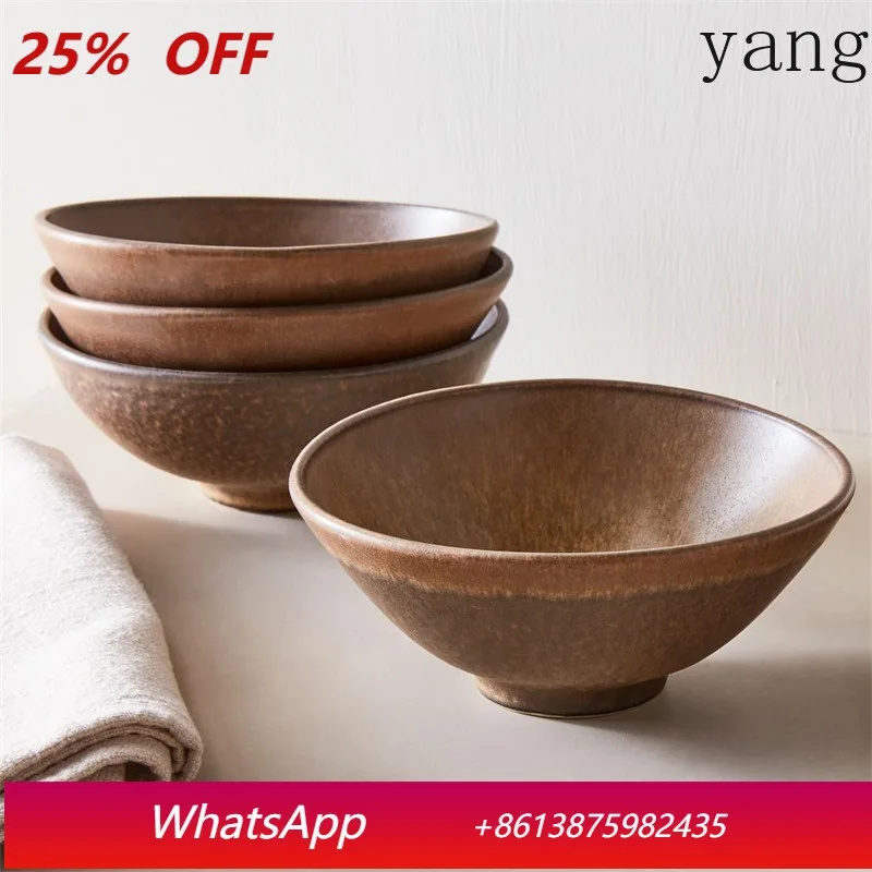 

LMM retro hat bowl rice bowl household ramen creative ceramic tableware