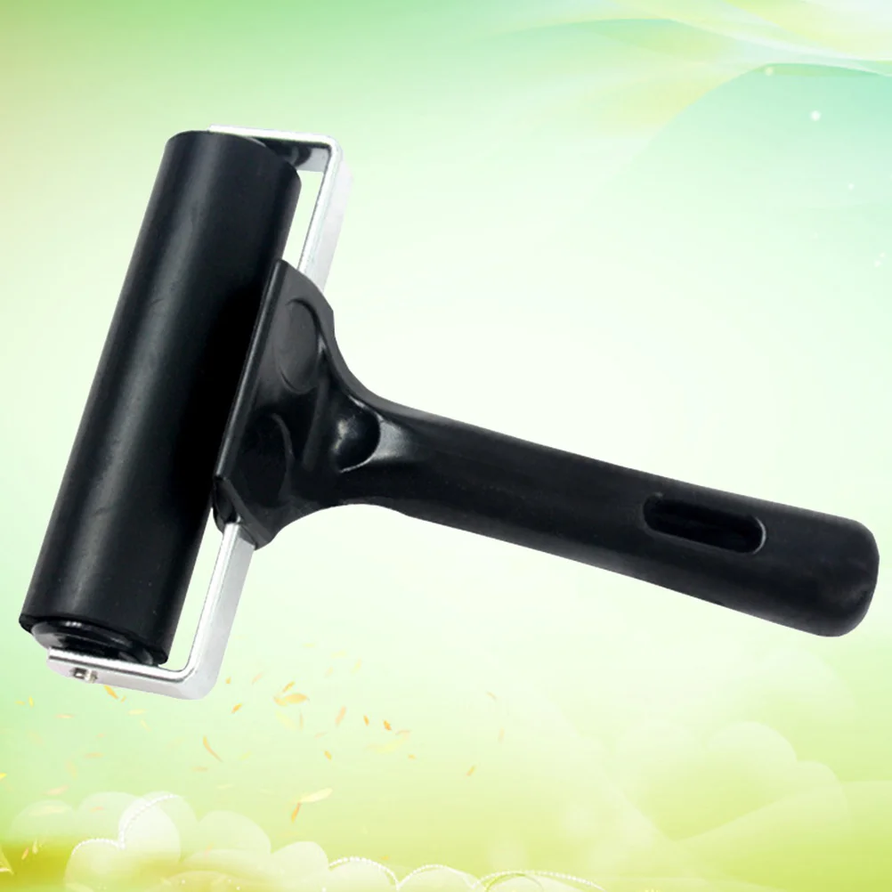 

10 Cm Roller Heavy Duty Metal Frame Black Printing Tool For Ink Stamping Blocks Carved Surfaces Smooth Finish Easy