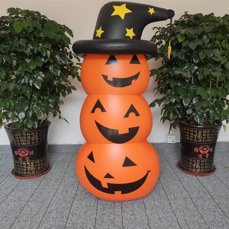 Halloween Floor Lamps Pumpkin Man Tumbler Inflatable Upright Corridor Party White Ghost Ghost Prop Creative Artistic Ornaments