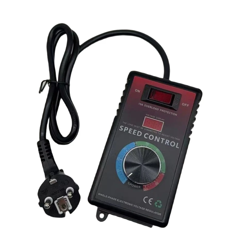 

A27F-AC Motor Speed Controller, 220V 15A 4000W Variable Speed Controller Fan Speed Controller With 3 Speed Levels EU Plug