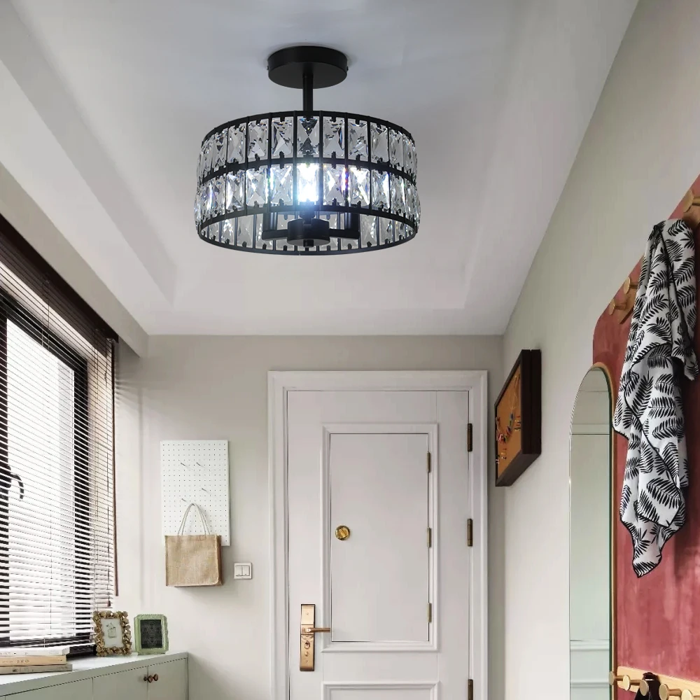 Crystal Ceiling Chandeiler Lamp Modern Indoor Lighting Pendant Light Fixtures Home Decora Led Hanging Light Living Bedroom Lamps