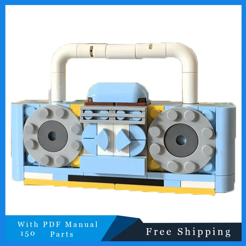

150 Parts MOC Exquisite Boom Box Model Customized Building Blocks DIY Assembly Brick Toys Set For Boys Children Christmas Gifts