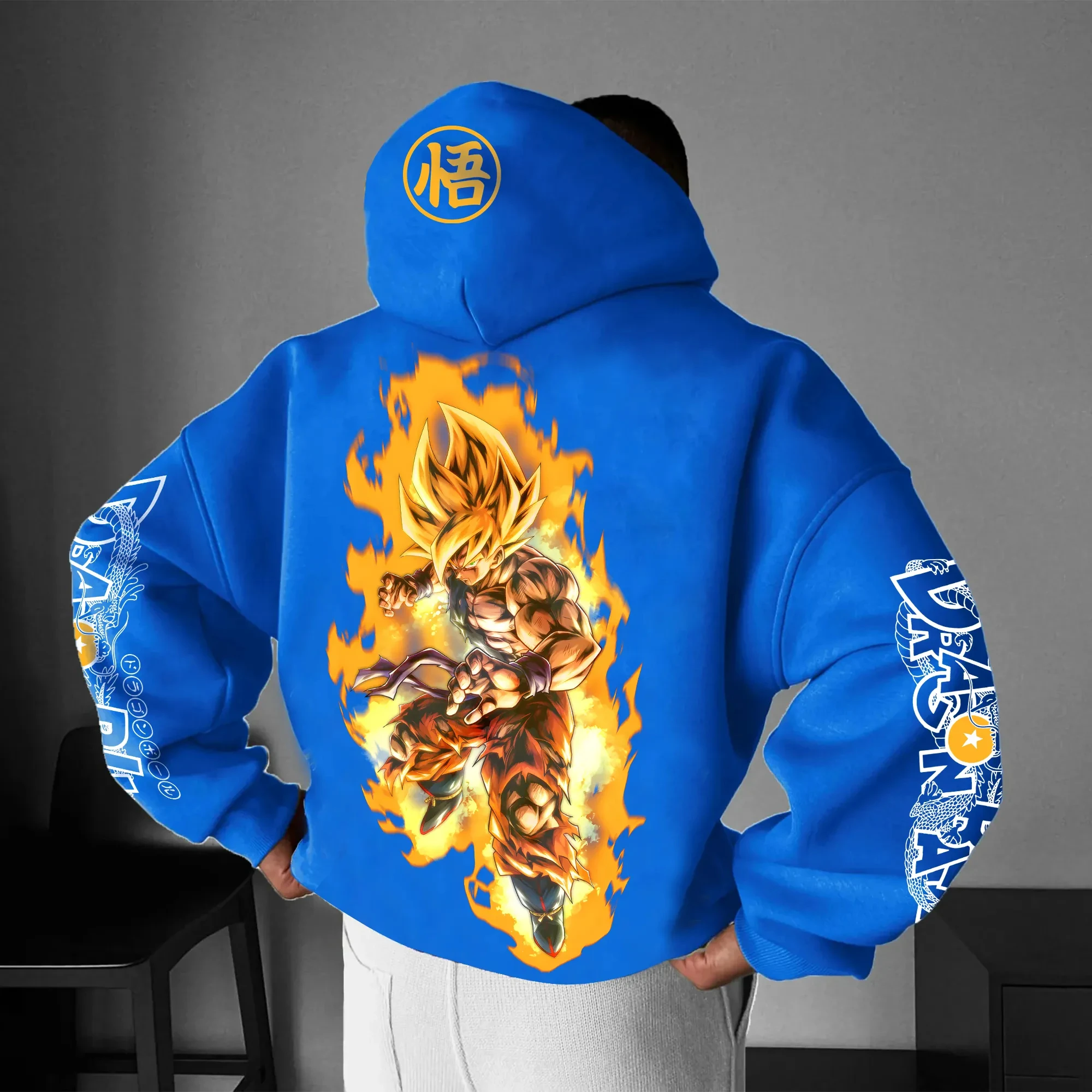

Dragon Ball Одежда для родителей и детей Осень-зима Японское яркокровитое аниме Классические персонажи Удобная толстовка с капюшоном для мужчин и женщин