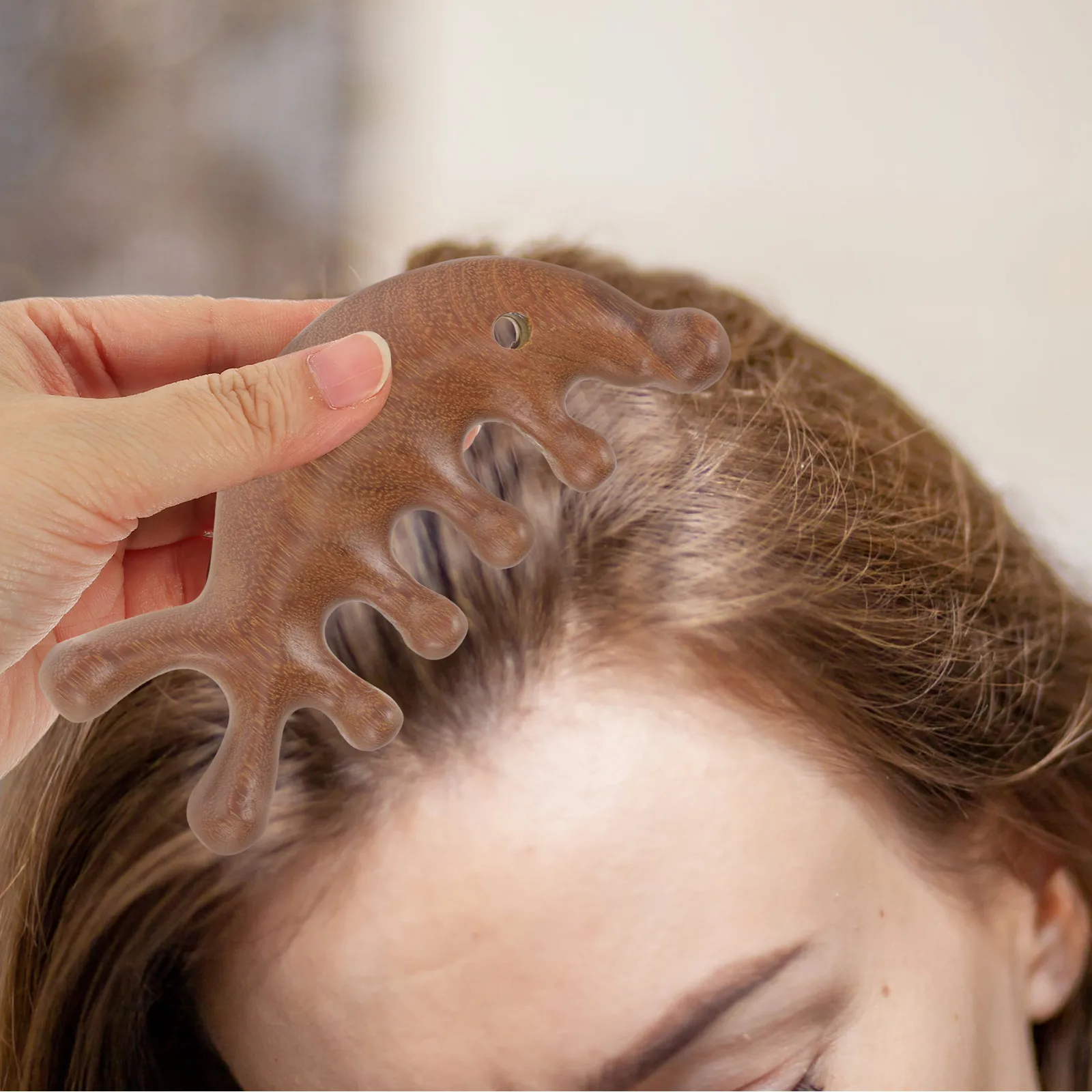 

Resin Hair Comb Scalp Massager Porcupine No Static Combs for Men Women Smooth Teeth Massage Neck Eyes Nose Temples Relieve