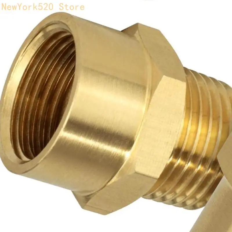 2Pack Leakproof Brass Connector 2 BSP To 1/2Inch NPT Thread Adapter Pipe Fittings For Garden Irrigation Hoses N84C