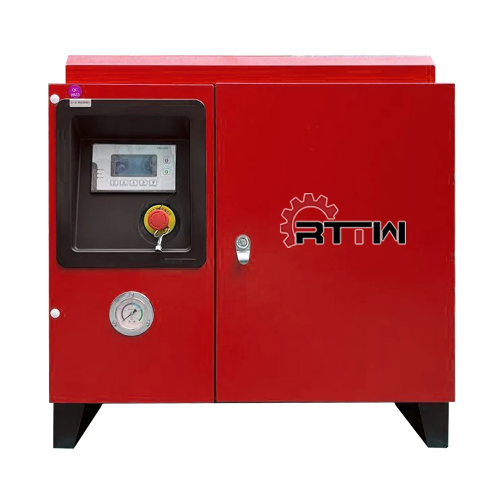 RTTW 3.7kW 5 Hp, 220V 8bar 10bar 12.5bar Compresor de aire de tornillo monofásico para aplicaciones industriales ligeras de taller.