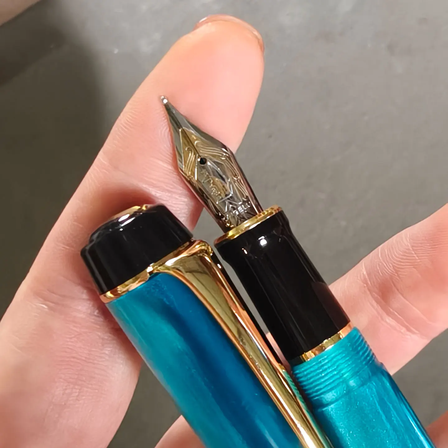 2025 New Kaigelu 316 Acrylic Fountain Pen with EF/FM Nib Blue Ink for Student Office Business Spiral Notebook Gift Set