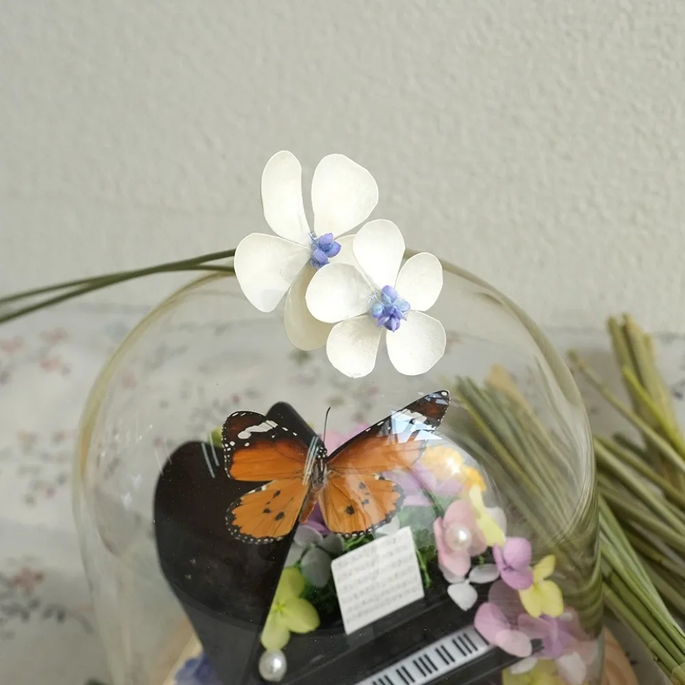 

10pcs Handmade Violet Dried Flower Realistic Elegant DIY Adhesive Flower Violet Color Artificial Violet Flowers Home Decoration