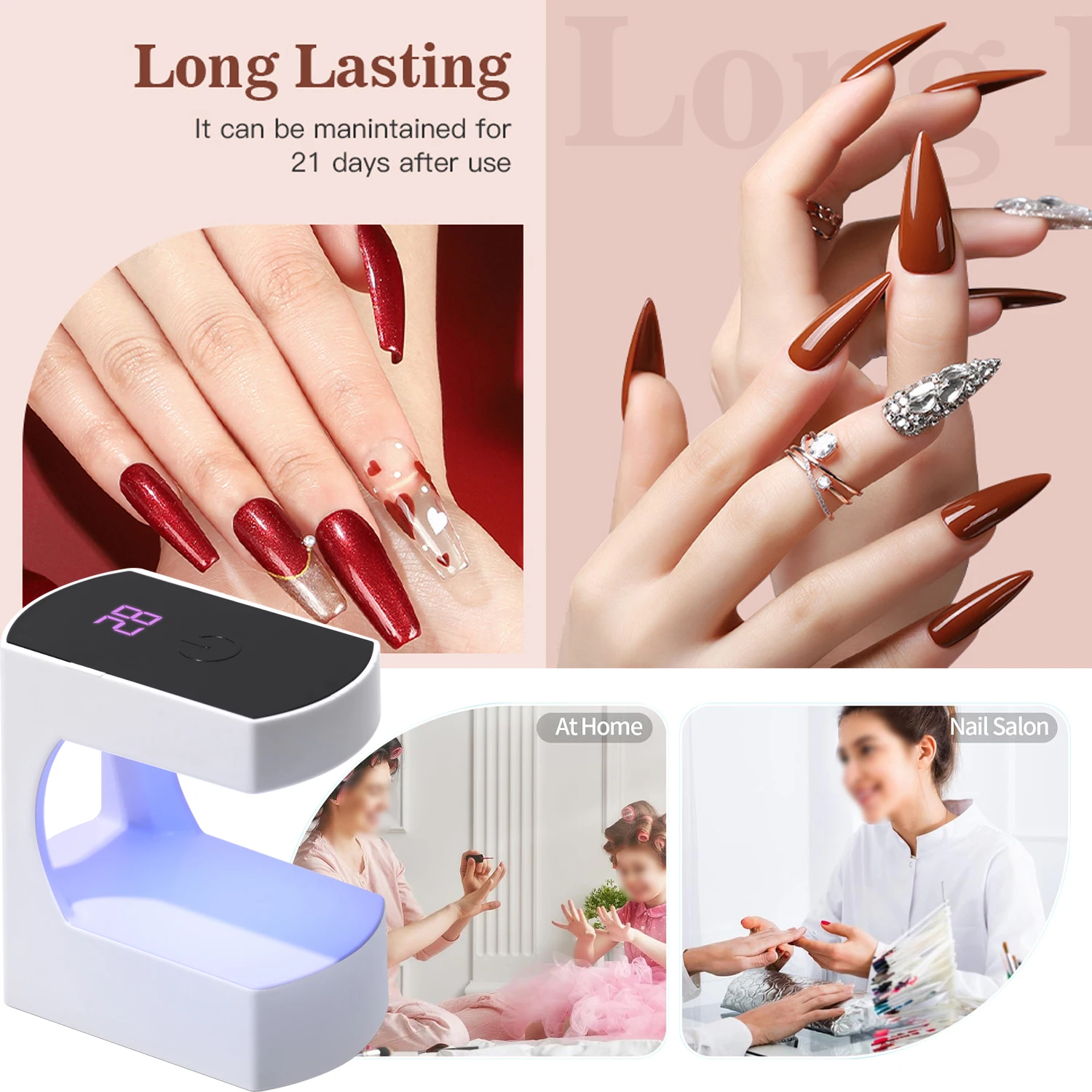 네일 램프 Touchscree 매력 지능형 네일 건조기 젤 폴란드어 건조 램프 Led 램프 네일 광선 요법 공작 기계 살롱 장비