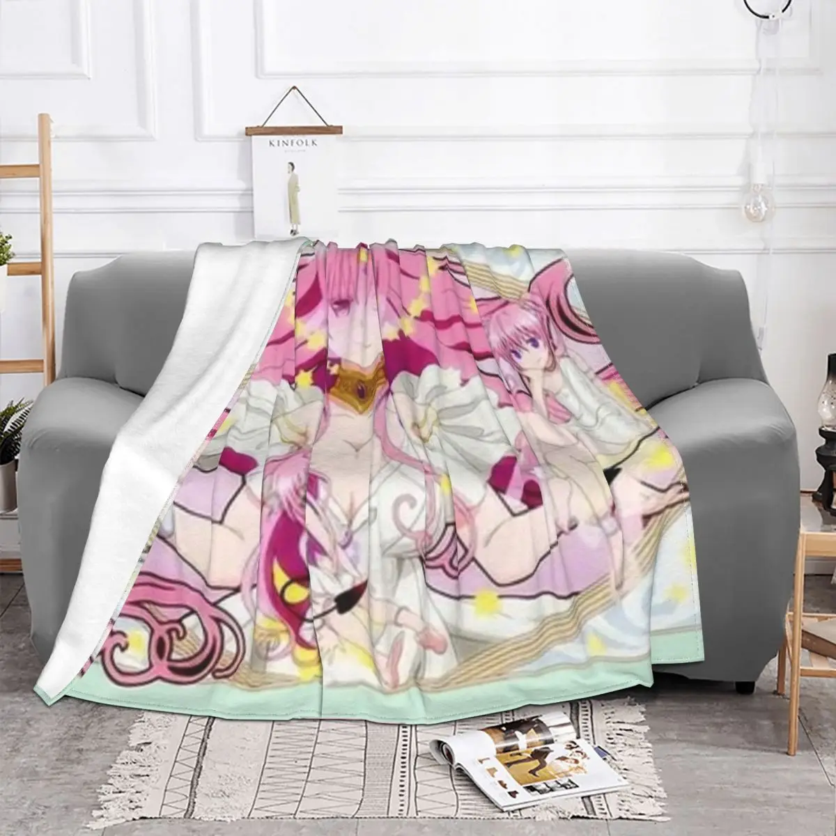 To Love Ru Blanket Velvet Spring Autumn Magic Girl Breathable Lightweight Throw Blankets For bed Outdoor Bedding Throws