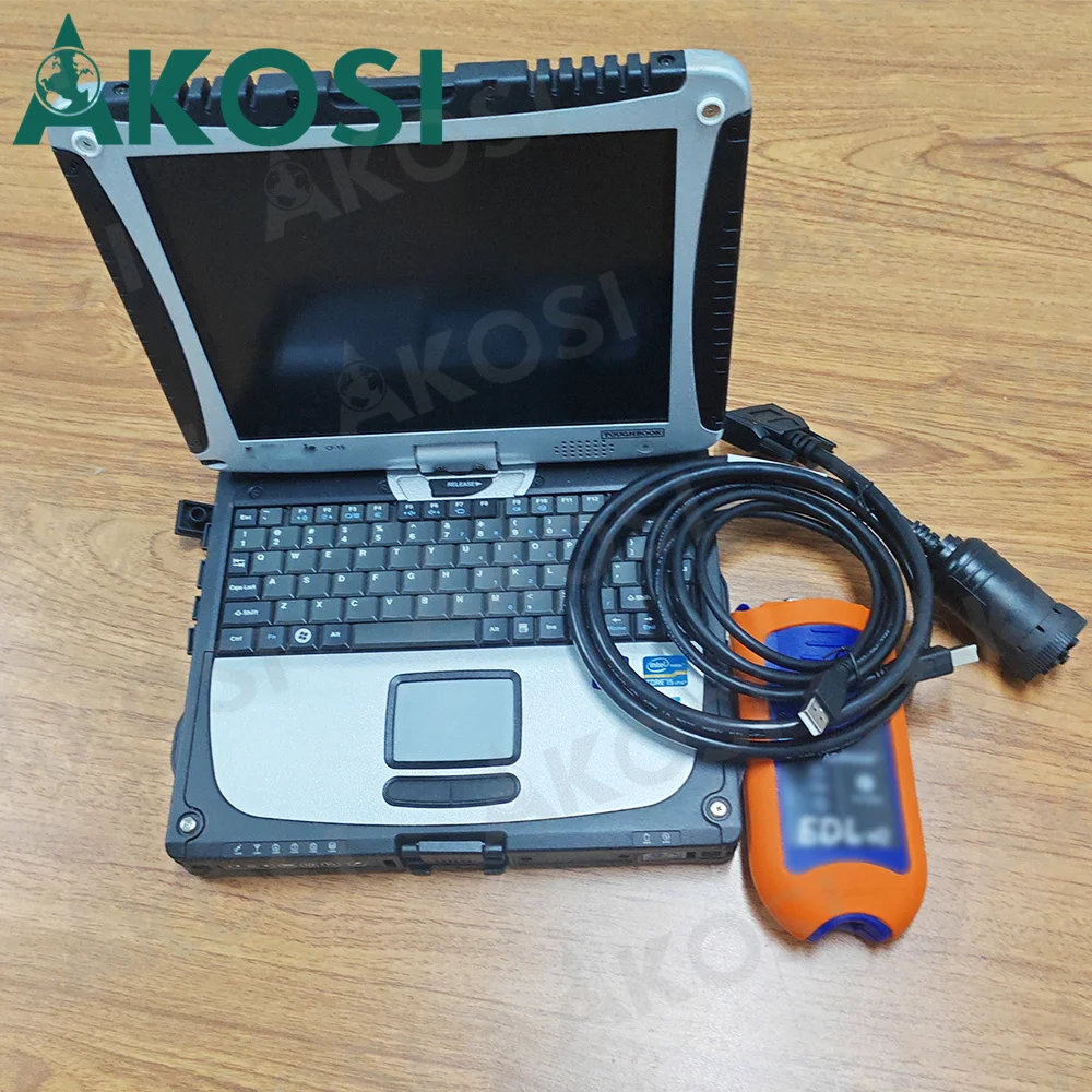 Agriculture Diagnostic Scanner EDL Diagnosis Tool Construction for EDL V2 Forklift Scanner Diagnostic Kit+Cf19laptop