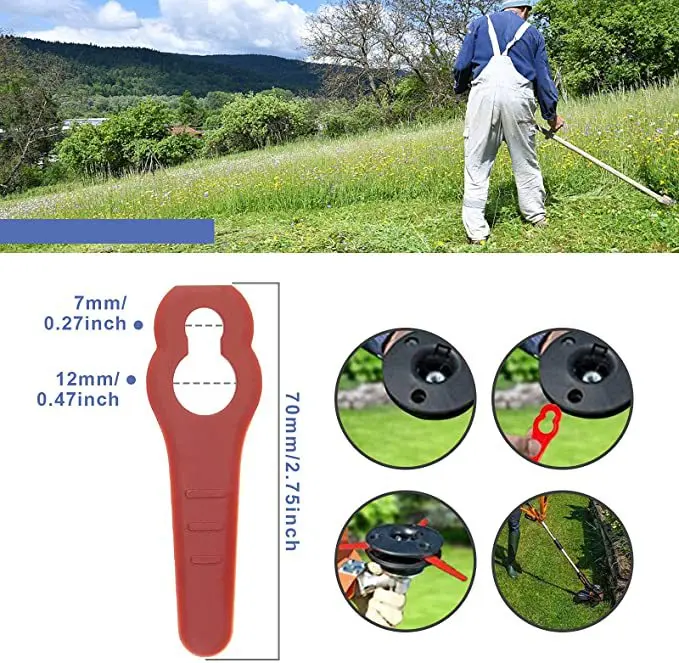 20Pcs Plastic Lawn Mower Blades Replacement Cutting Blades For Sovereign MEH29 MEH929 900W Grass Trimmer Lawnmower Garden Tools