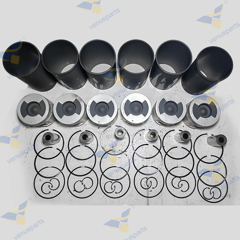 For Mitsubishi 6M60 Overhaul Rebuild Kit Piston Rings Cylinder Liner Engine Parts