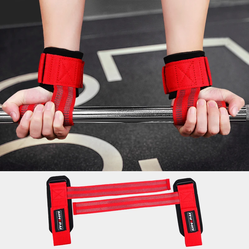 1Pair Non-slip Strap Gym Dumbbell Workout Weights Lifting Straps Crossfit Fitness Equipment Wrist Wrap Lift Exercise Training