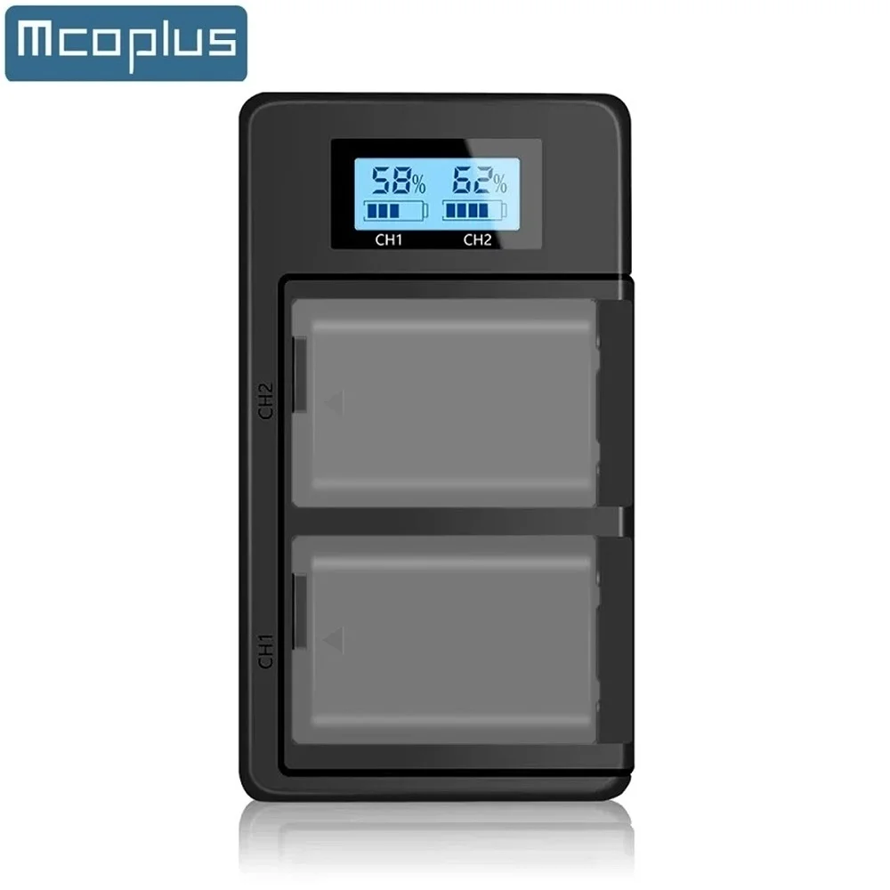 Mcoplus EN-EL25 EN-EL25A USB Dua Battery Charger for Nikon Z50 II Z50II Z50 Z 50 Z30 Z 30 Zfc Z fc Cameras