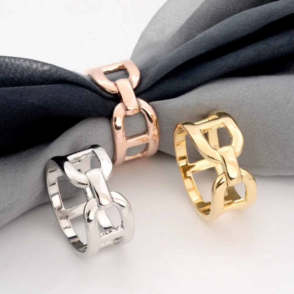 Metal Simple Silk Scarf Buckle Ring Practical Accessories Modern Style Shawl Buckle Decoration Scarf Button