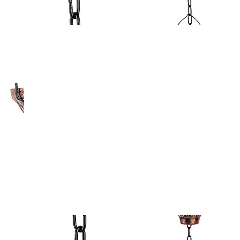 Rain Chains, Gutter Downspouts Diverter Outdoor Metal Copper Plaid Rainwater Extensions, 12 Cups