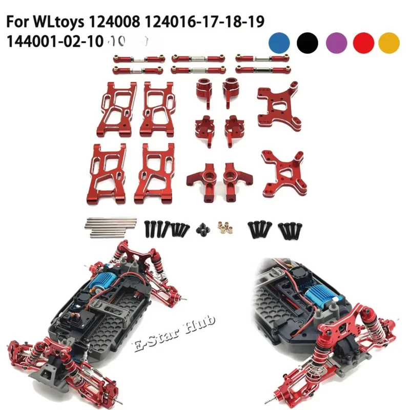 WLtoys 124008 124016-17-18-19 144001-02-10 RC Car Parts Swing Arm Steering Cup Rear Cup Suspension Bracket Pull C Seat