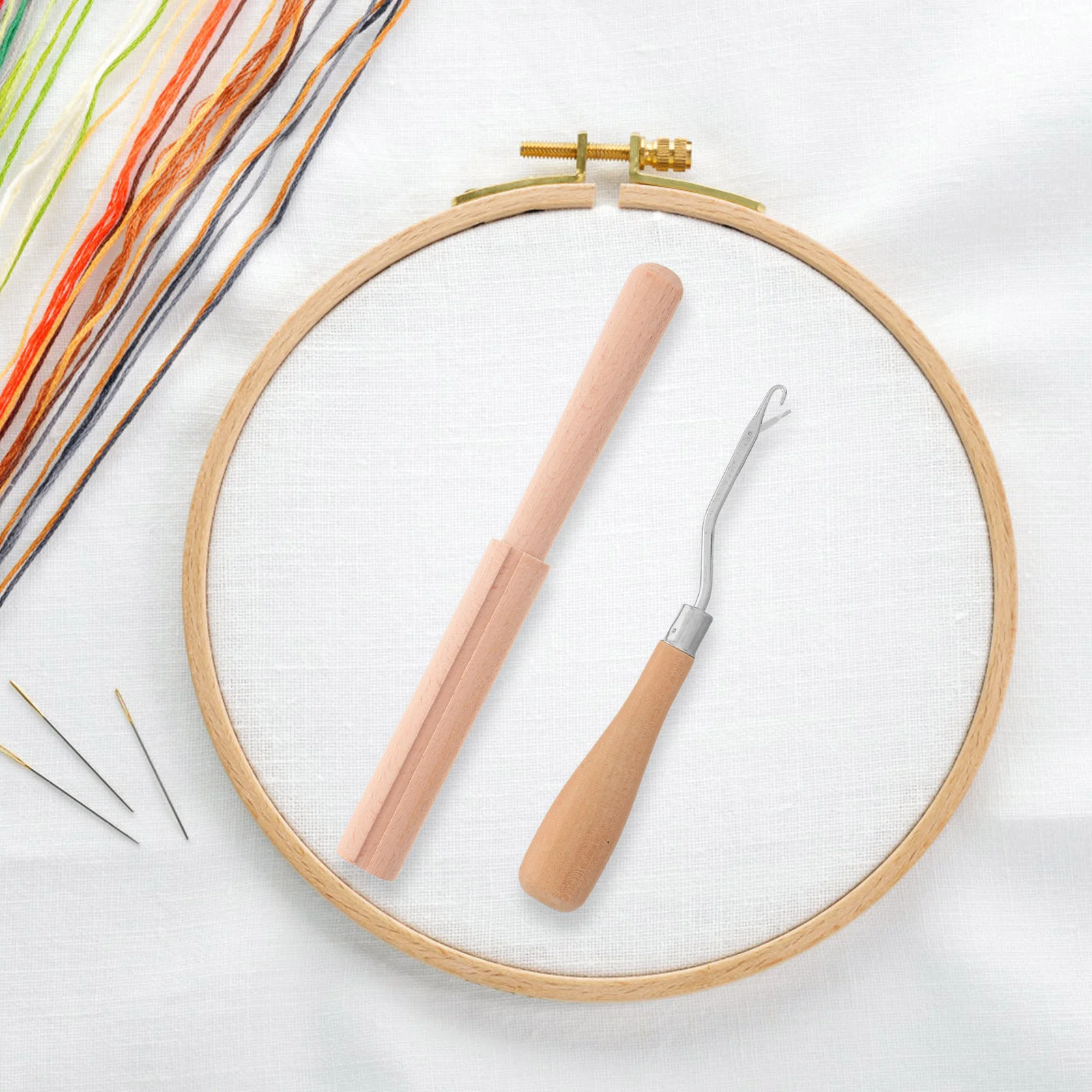 

1Set Blank Rug Hooking Mesh Fabric Plastic Latch Hook Canvas Mesh Sheets DIY Tapestry Rug Making Kit Wooden Yarn Tool Crochet