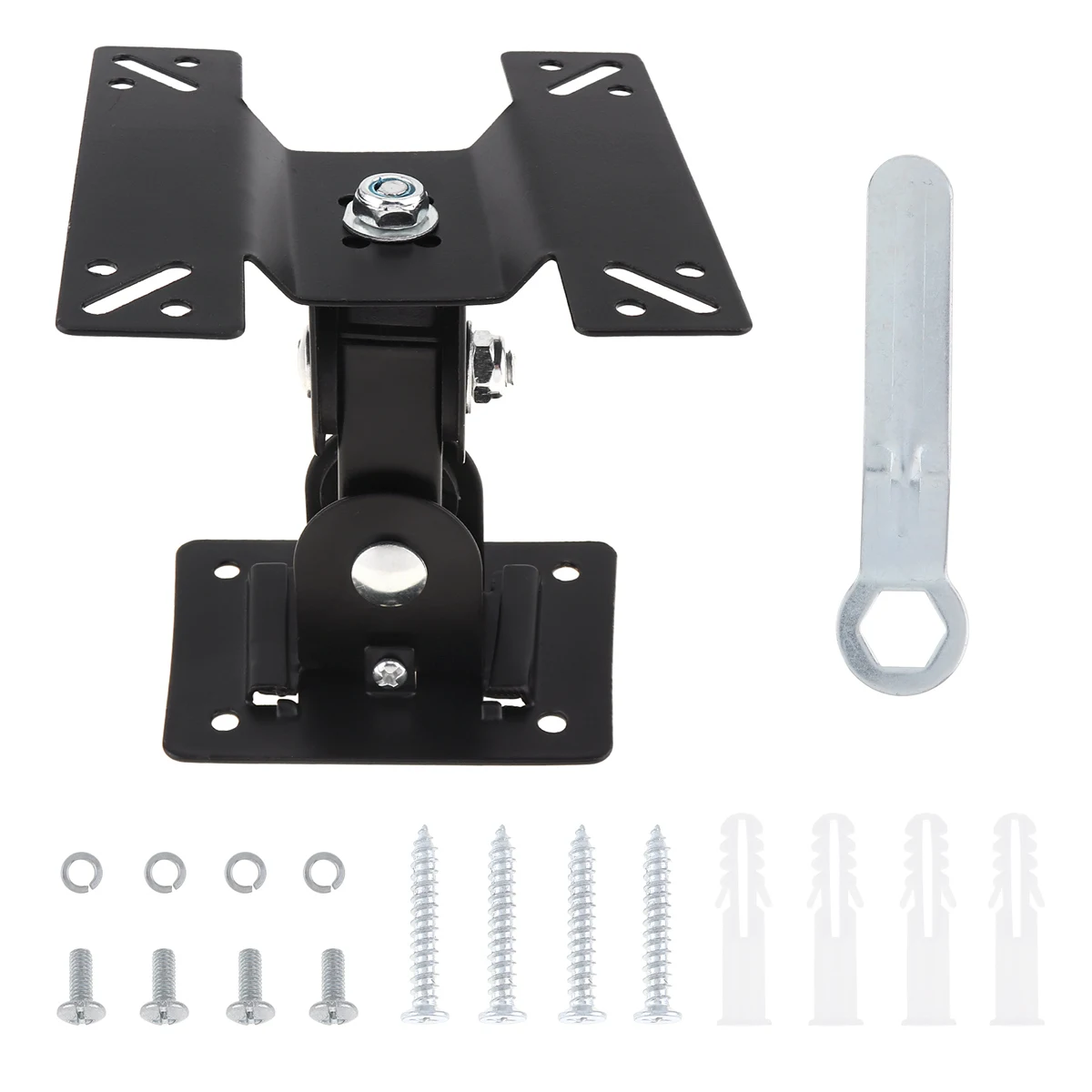 Universal Adjustable TV Wall Mount Bracket Flat Panel 180 Degree Rotation with Small Wrench for 14 - 27 Inch LCD LED Monitor